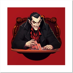 dracula playing poker Posters and Art